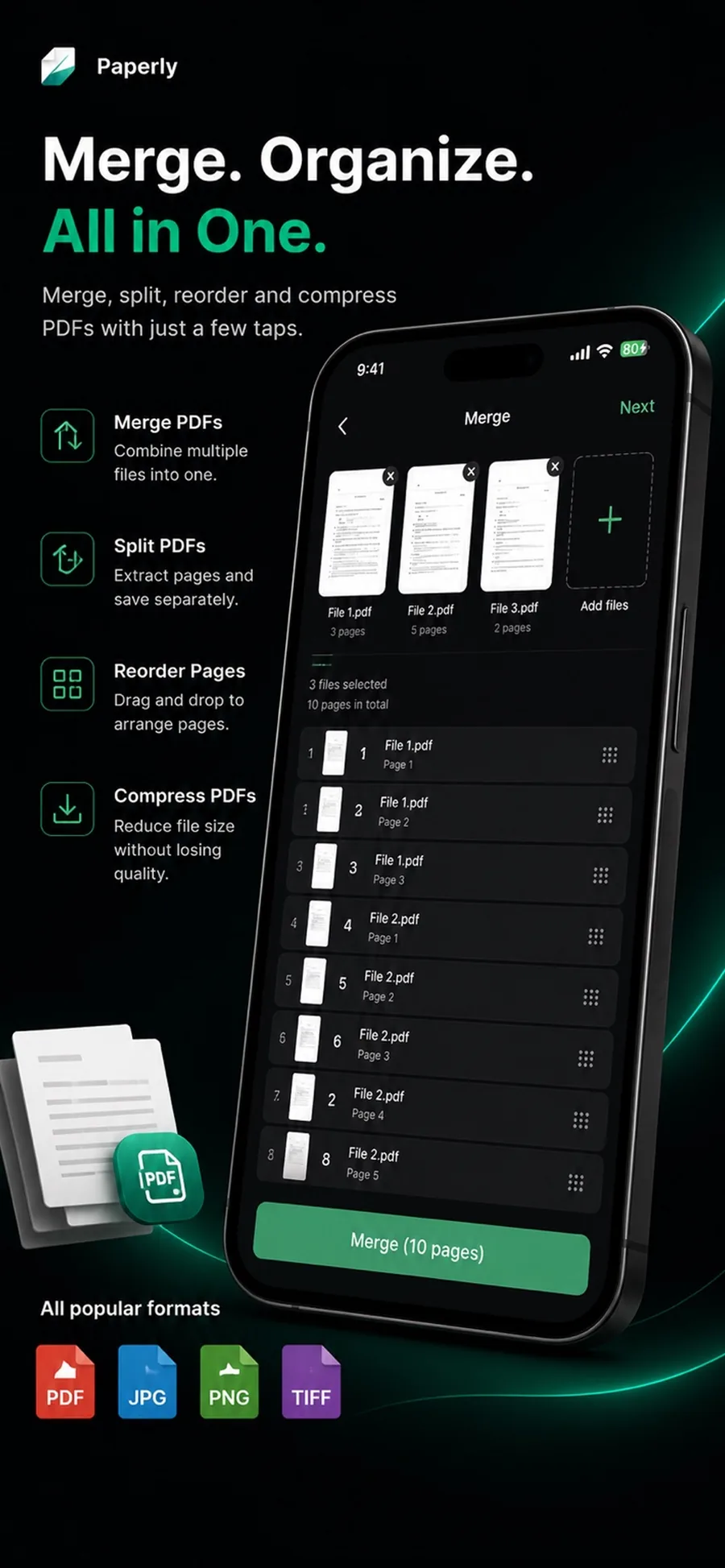 Paperly PDF editor tools for merging, splitting, and organizing pages