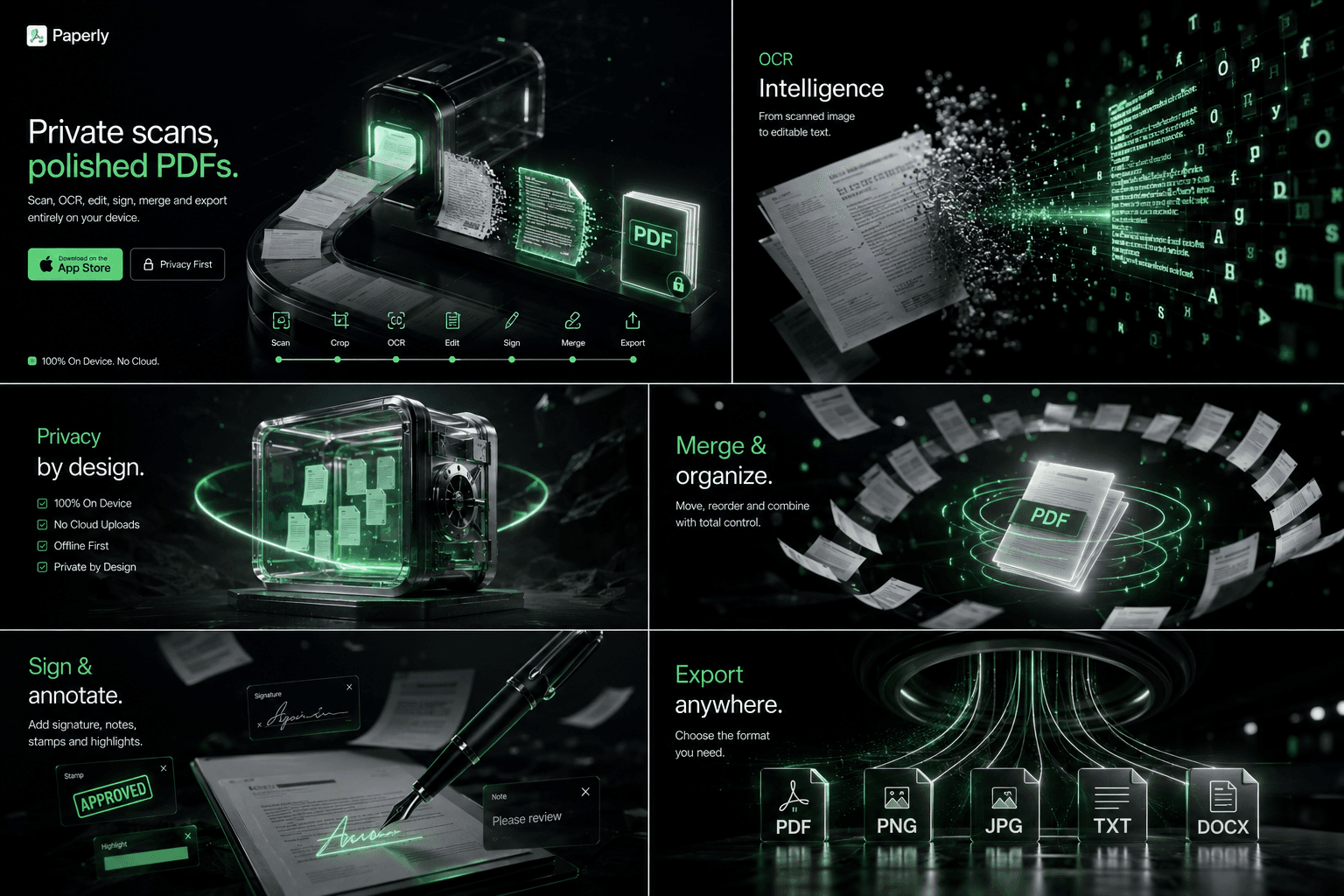 Paperly product scenes